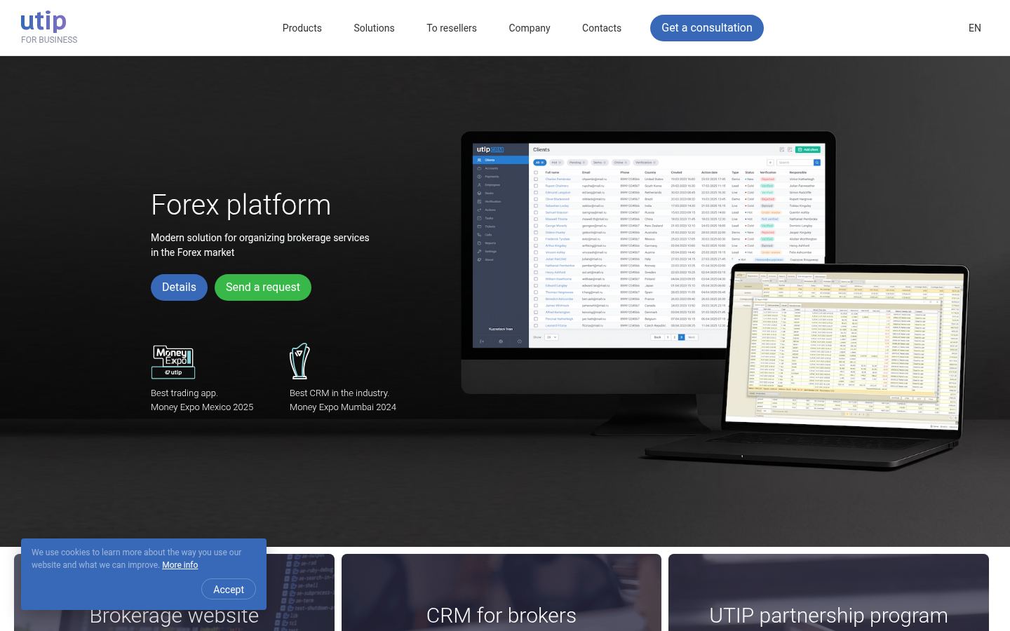 UTIP Trading Platform &middot; HOMEPAGE_SCREENSHOT