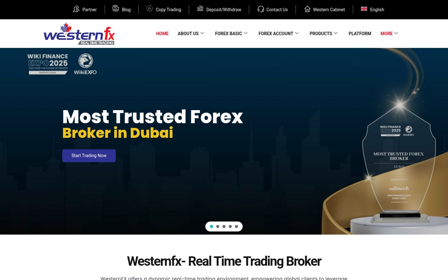 WesternFX &middot; снимок главной страницы (HOMEPAGE_SCREENSHOT)