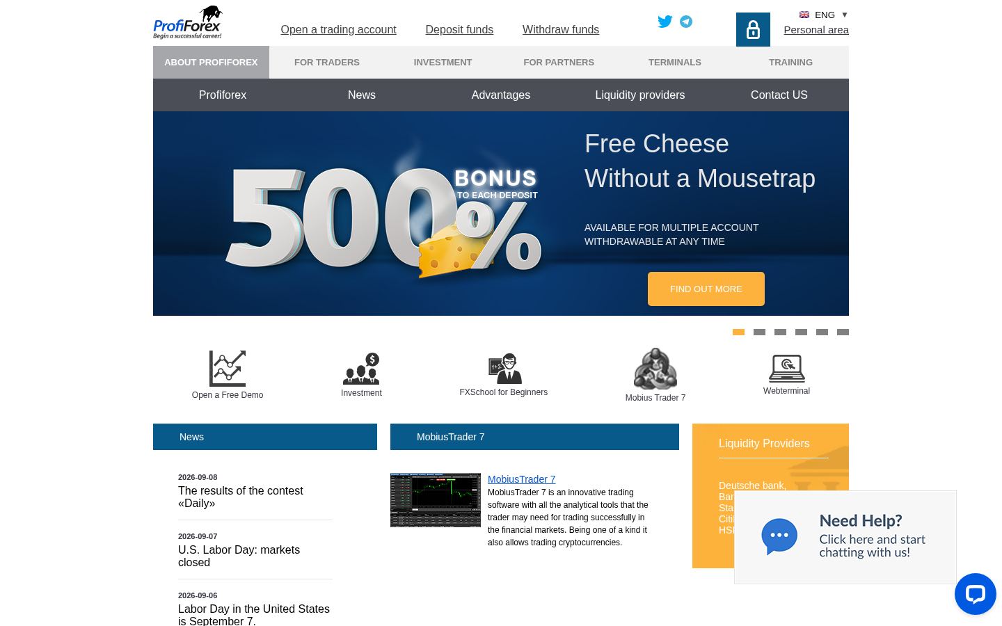 Profiforex &middot; HOMEPAGE_SCREENSHOT