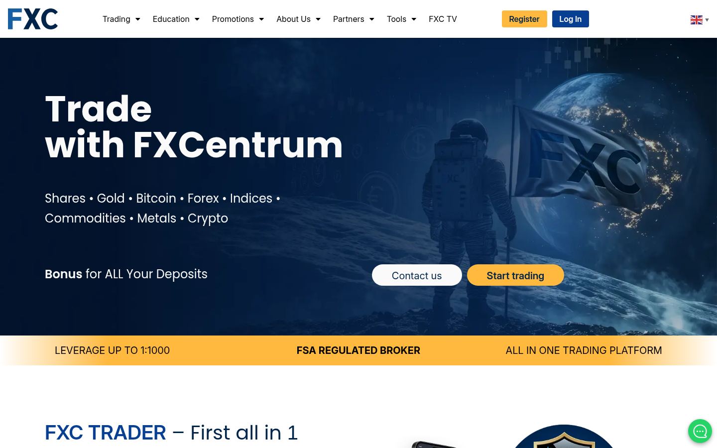 FXCentrum &middot; HOMEPAGE_SCREENSHOT