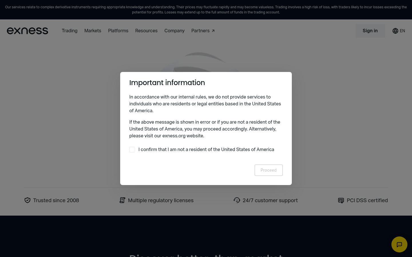 Exness &middot; HOMEPAGE_SCREENSHOT