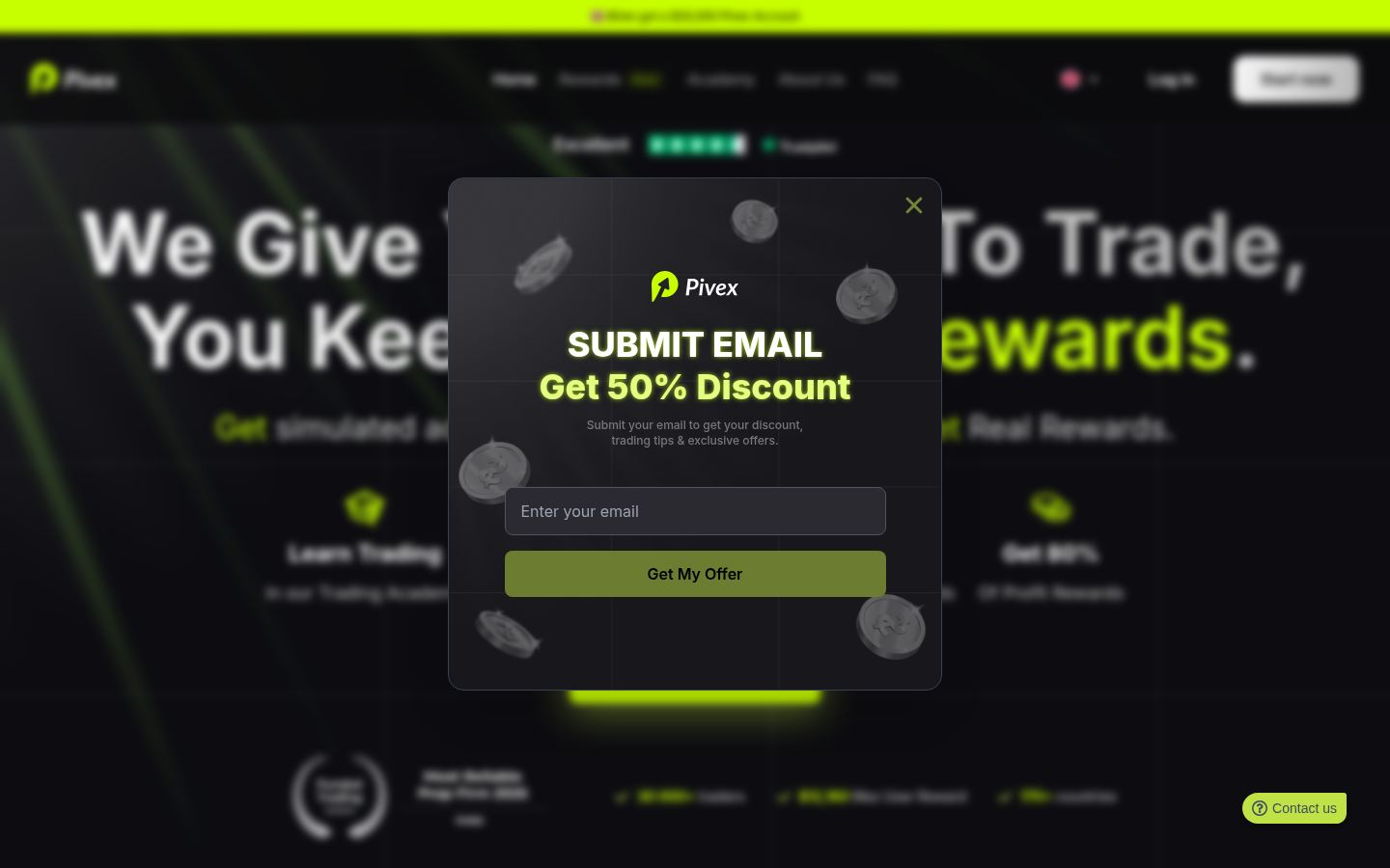 Pivex Funded &middot; HOMEPAGE_SCREENSHOT