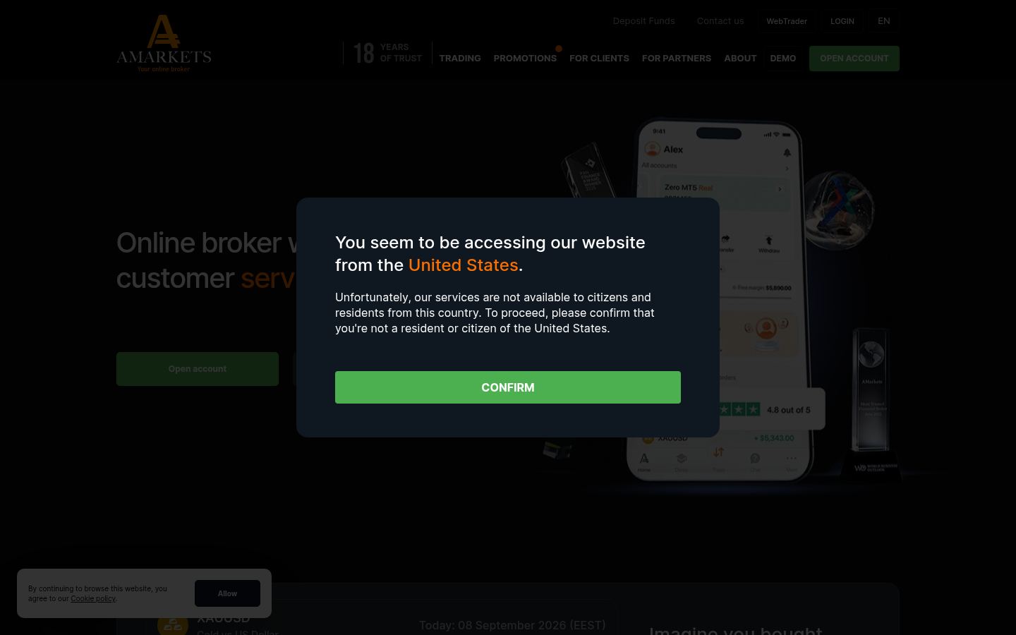 AMarkets &middot; HOMEPAGE_SCREENSHOT