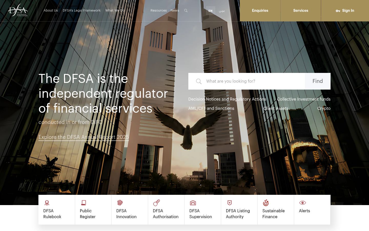 DFSA &middot; HOMEPAGE_SCREENSHOT