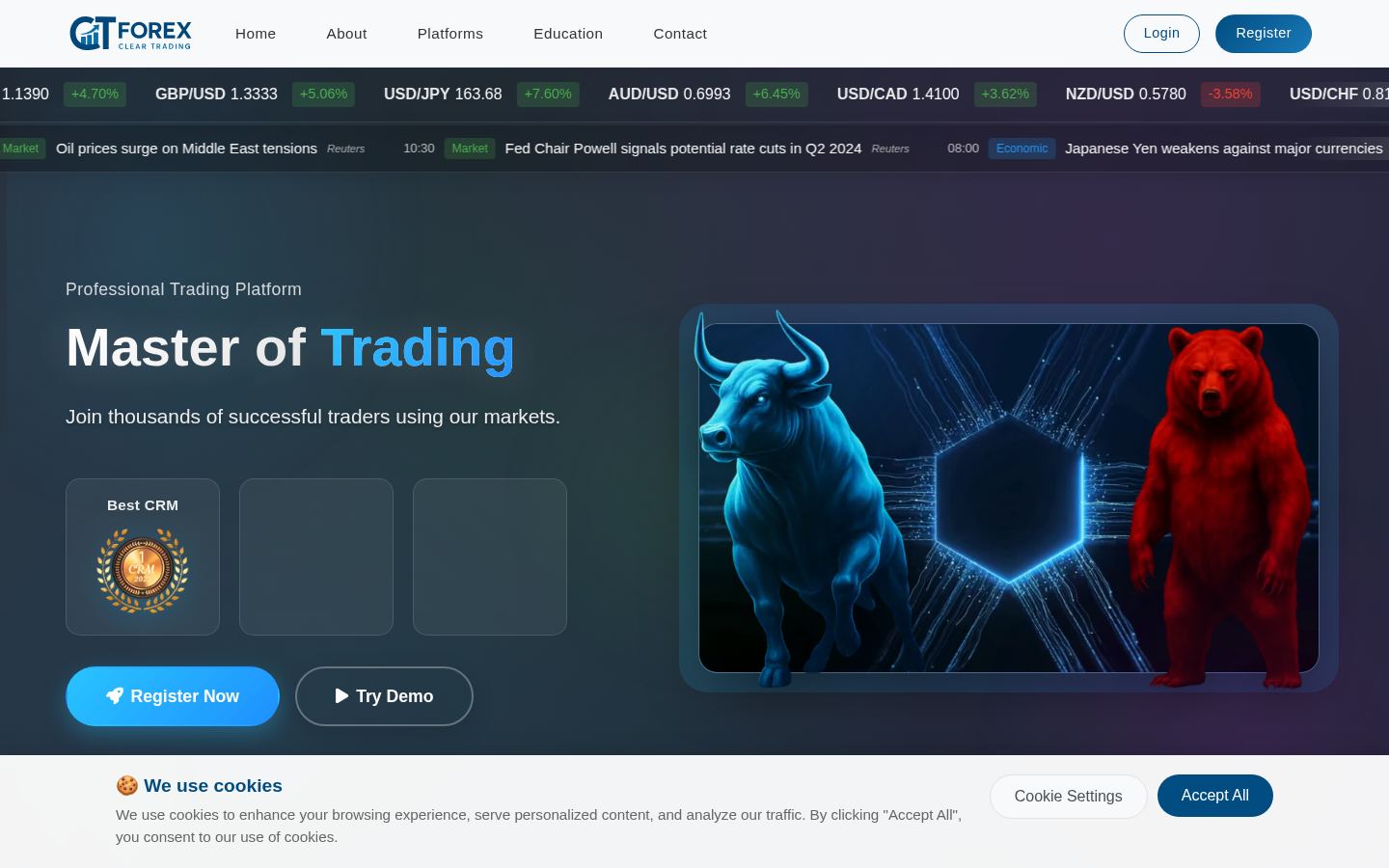 CTForex &middot; CAPTURE DE LA PAGE D&rsquo;ACCUEIL