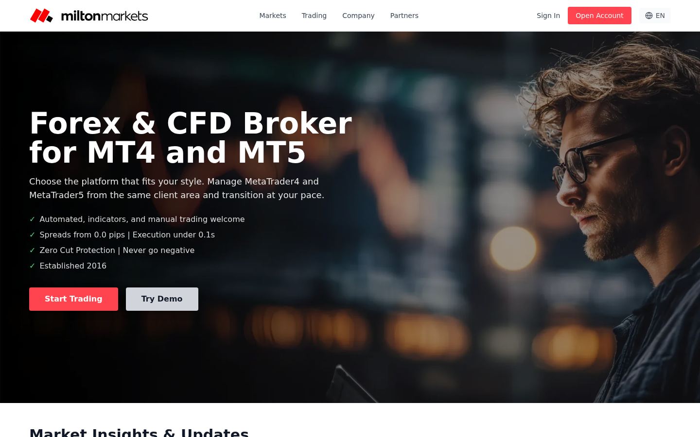 Milton Markets &middot; HOMEPAGE_SCREENSHOT