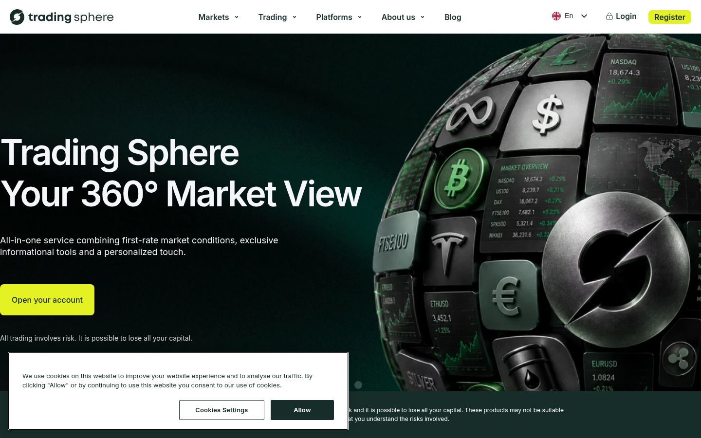 Trading Sphere &middot; HOMEPAGE_SCREENSHOT