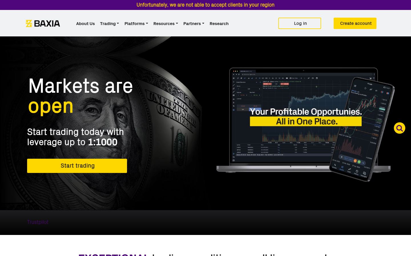Baxia Markets &middot; HOMEPAGE_SCREENSHOT