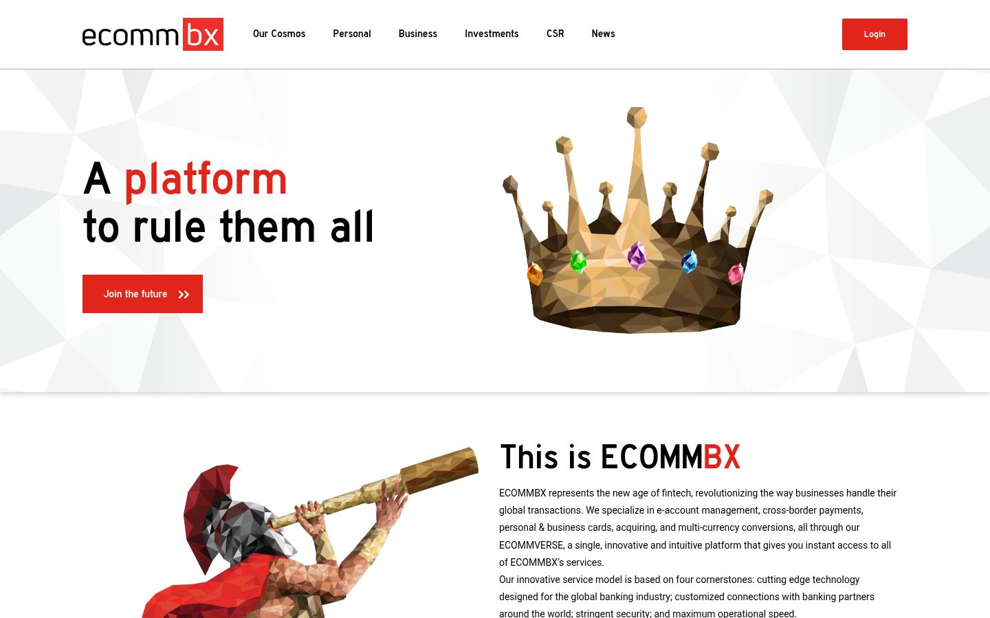 ECOMMBX Investments &middot; снимок главной страницы (HOMEPAGE_SCREENSHOT)