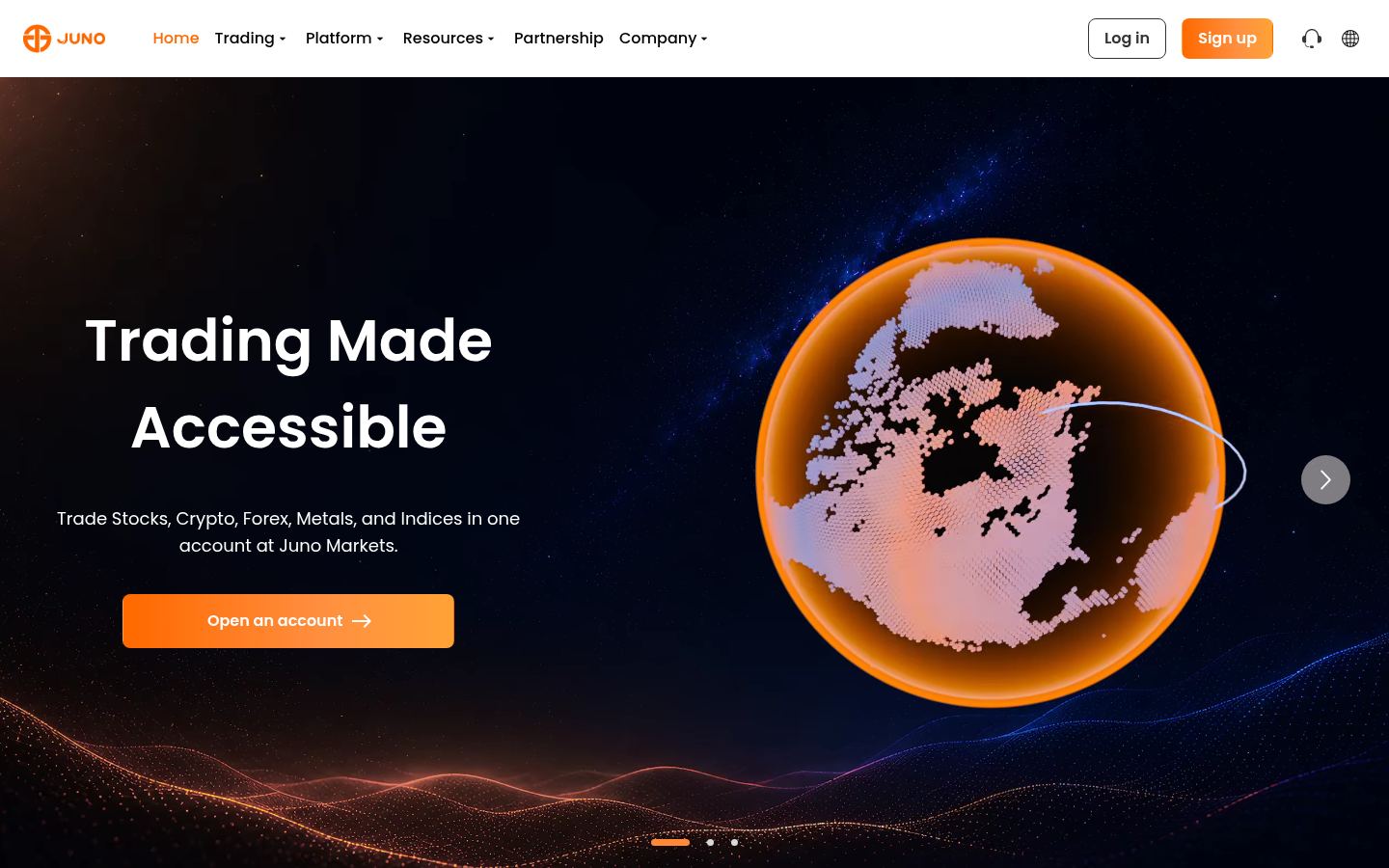 Juno Markets &middot; HOMEPAGE_SCREENSHOT