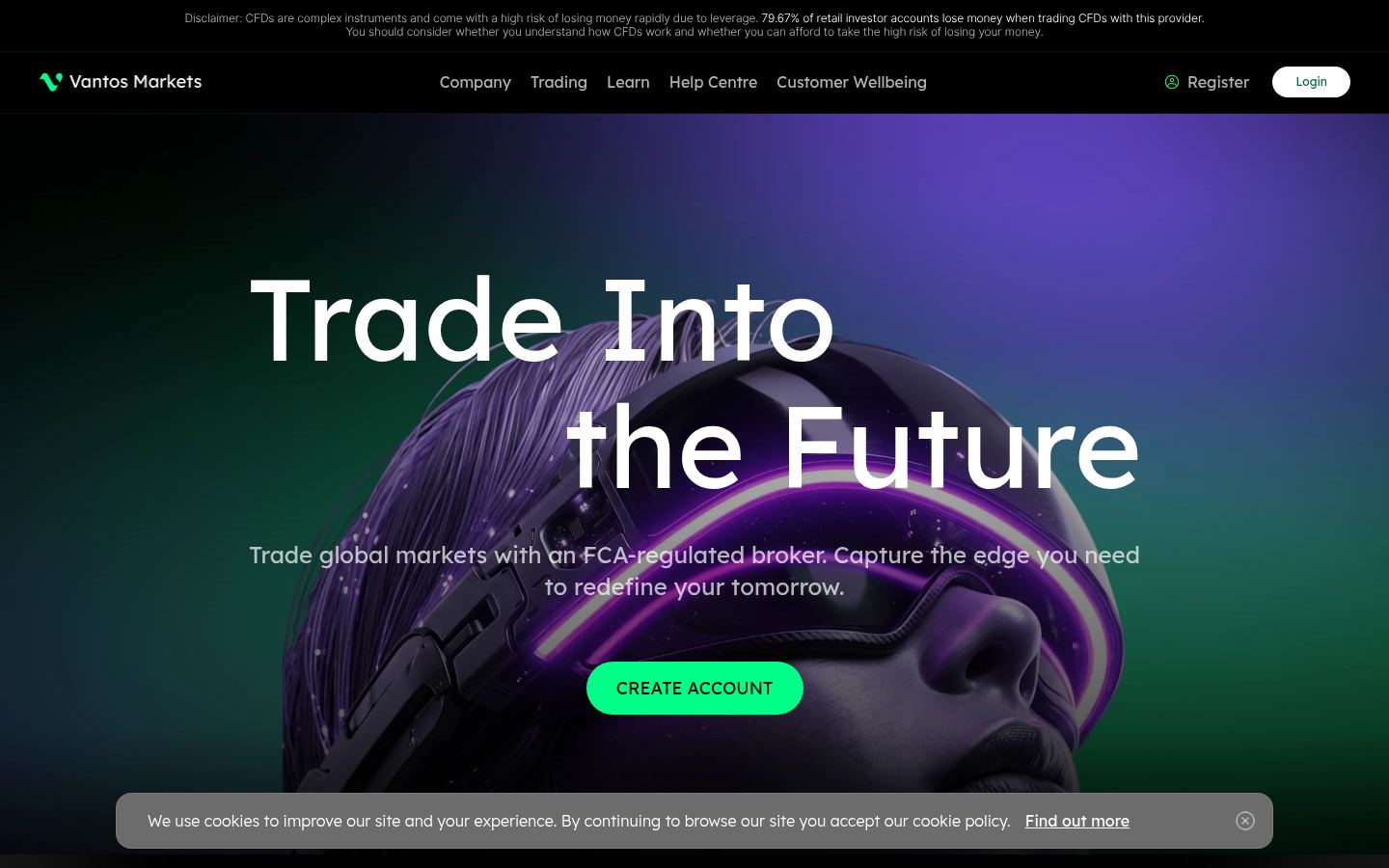 Vantos Markets &middot; HOMEPAGE_SCREENSHOT