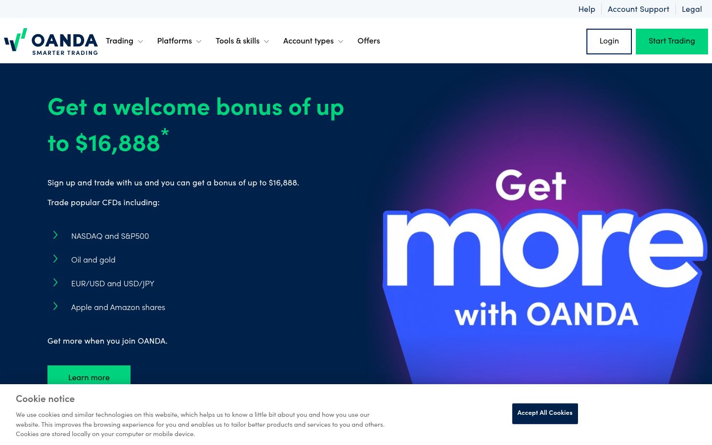 OANDA &middot; HOMEPAGE_SCREENSHOT