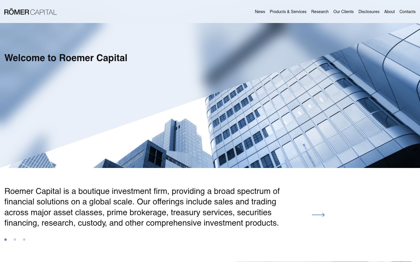 Roemer Capital · CAPTURE DE LA PAGE D’ACCUEIL