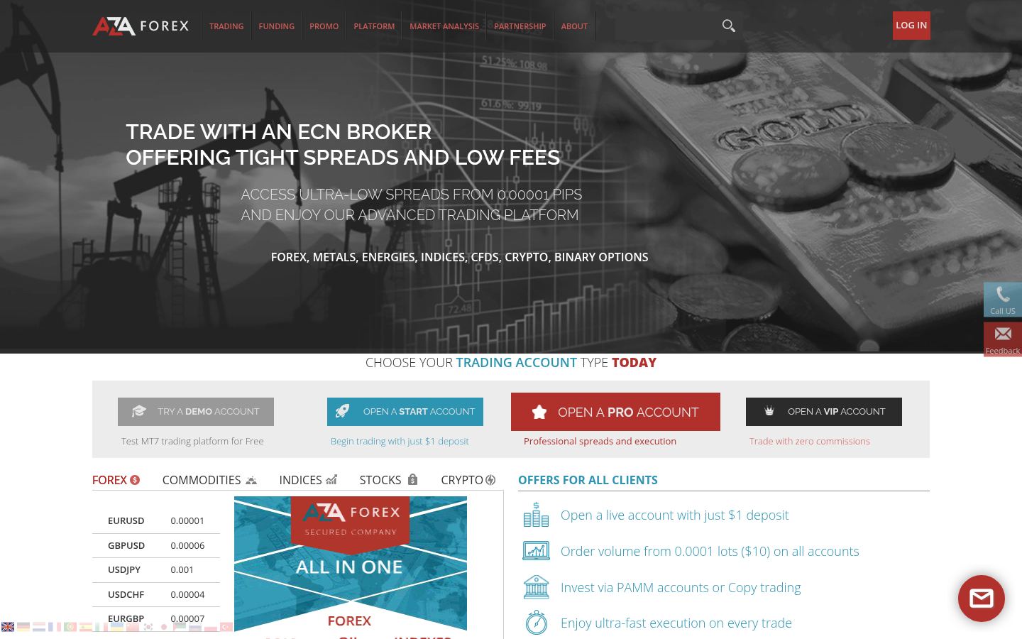 AZAforex &middot; HOMEPAGE_SCREENSHOT