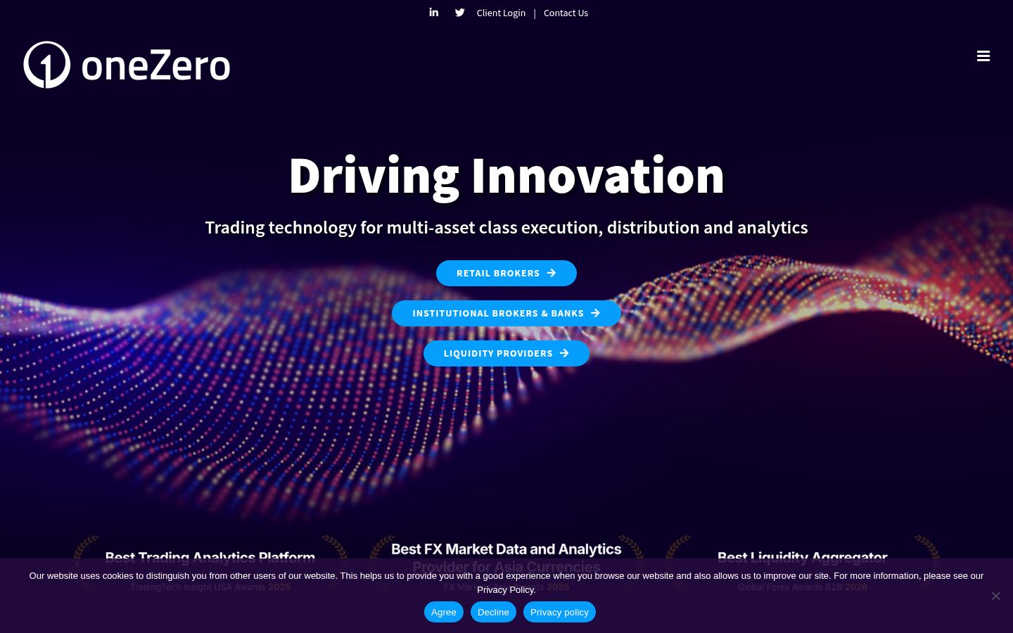 oneZero Financial Systems &middot; HOMEPAGE_SCREENSHOT