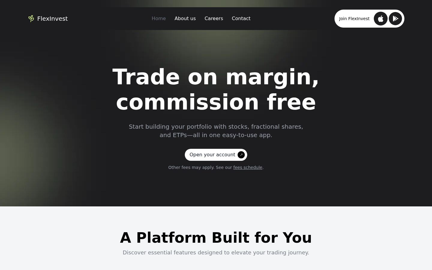 FlexInvest · HOMEPAGE_SCREENSHOT