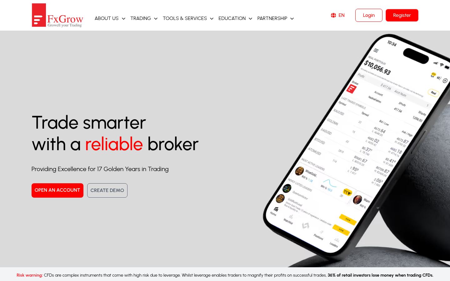 FxGrow &middot; HOMEPAGE_SCREENSHOT