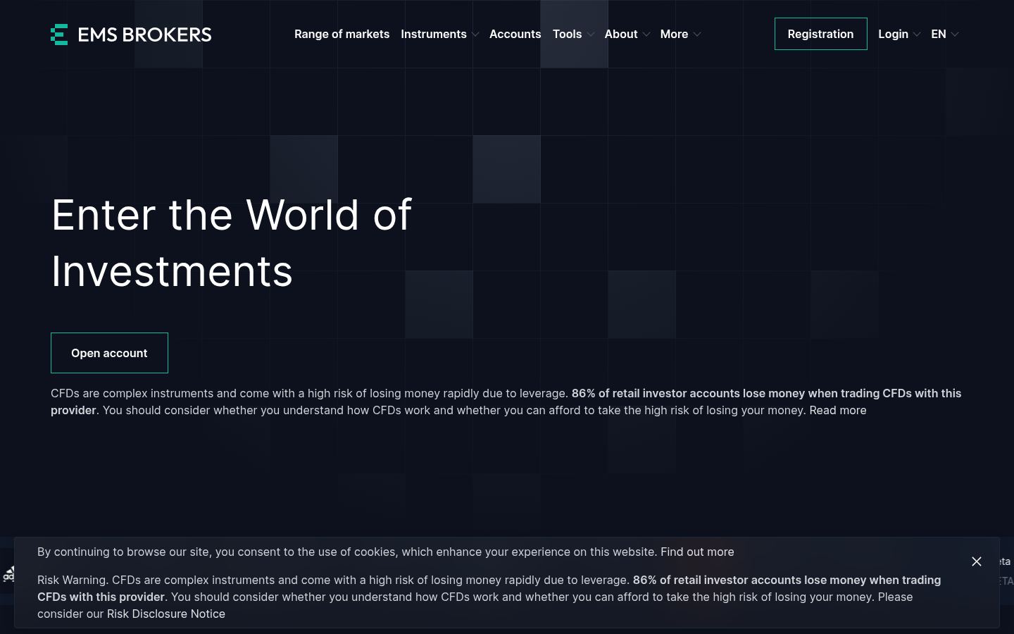 EMS Brokers &middot; HOMEPAGE_SCREENSHOT