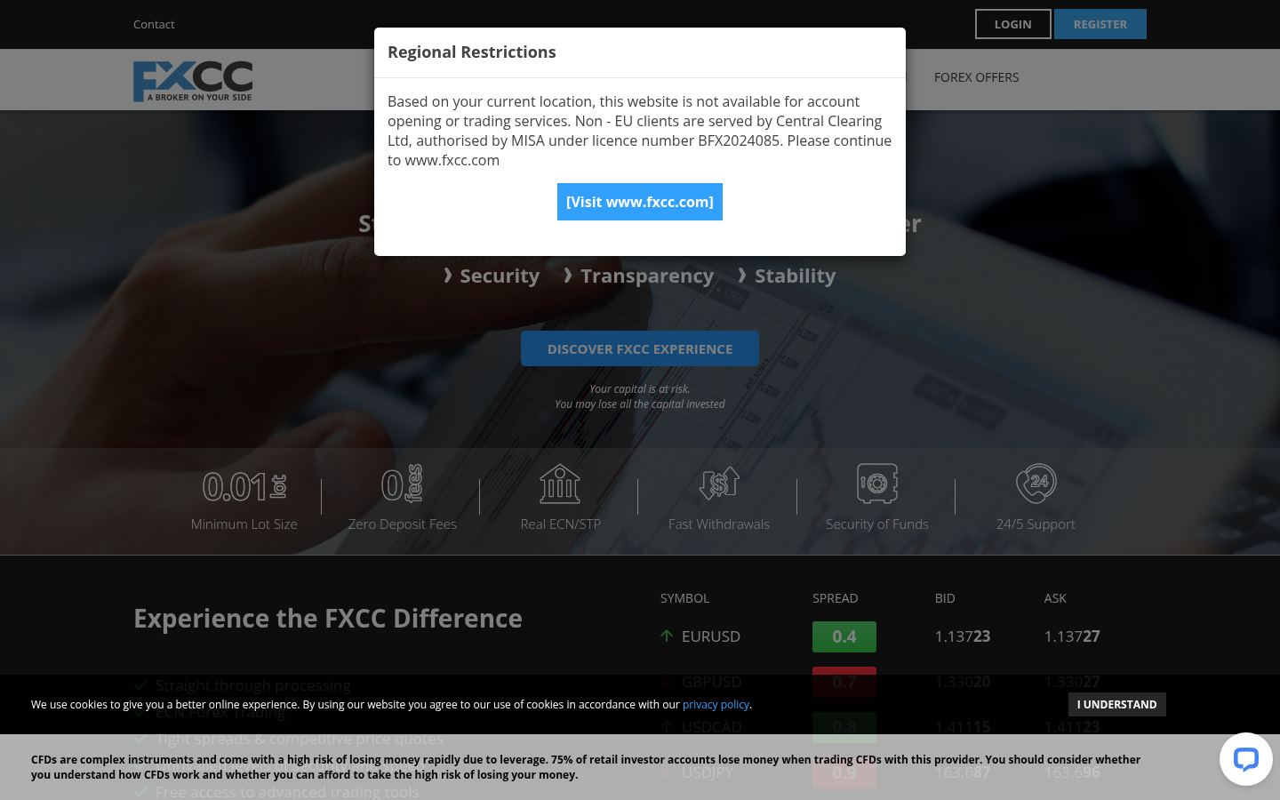 FXCC &middot; HOMEPAGE_SCREENSHOT