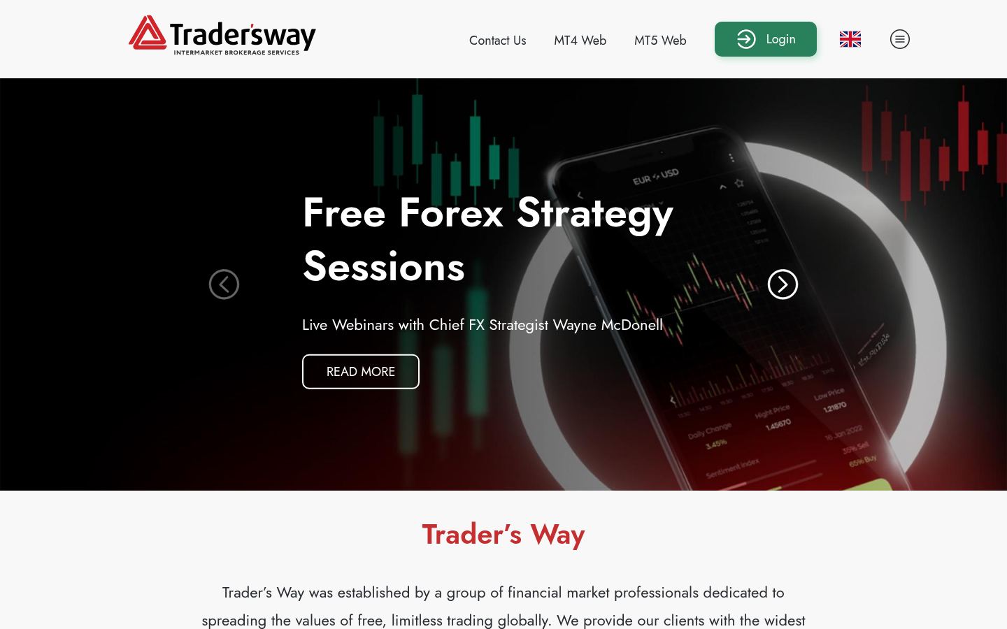 Trader's Way &middot; CAPTURE DE LA PAGE D&rsquo;ACCUEIL