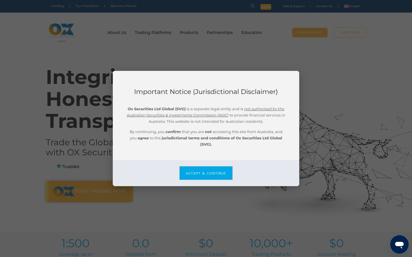 Ox Securities &middot; HOMEPAGE_SCREENSHOT